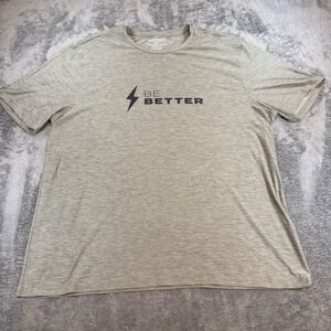 Bruce Bolt Mens Be Better Performance T-Shirt Heather Gray Space Dye‎ XXXL 3XL